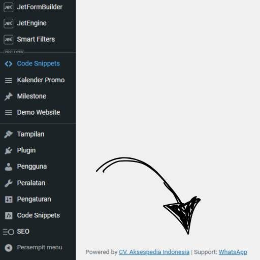 Kustomisasi Teks Footer Admin WordPress