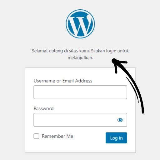 Menambahkan Pesan Kustom di Halaman Login