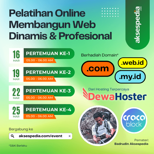 Pelatihan Online Membangun Website Dinamis dan Profesional (3)